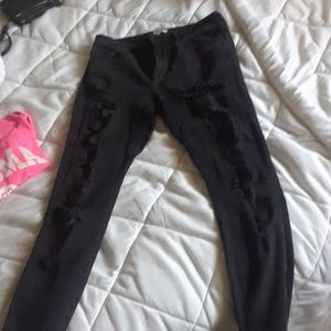 Black ripped jeans